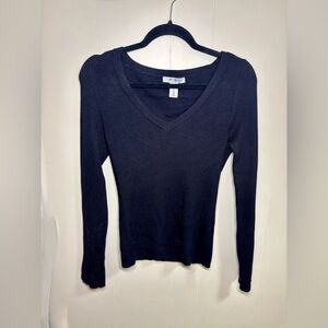 White House Black Market Deep V-Neck Sweater